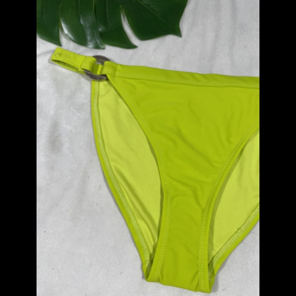 NWT $26 Topshop Ring High Leg Bikini Bottoms in Lime Green [SZ 10 US } - Picture 8 of 12
